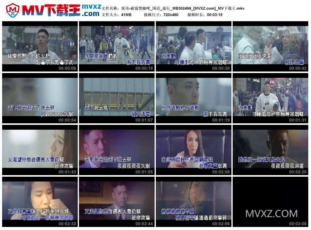 张玮-破窗黑咖啡_国语_流行_MB302499